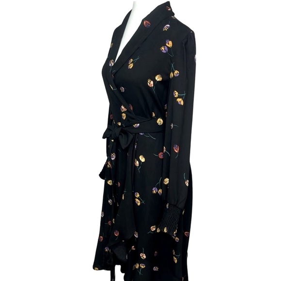 Cabi Divine Floral Wrap Dress Black - Picture 4 of 9